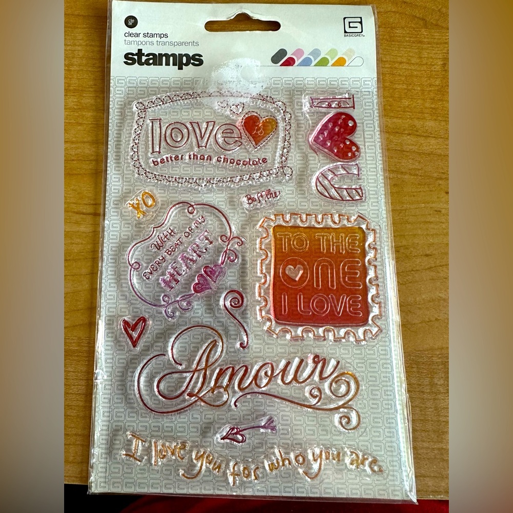 BASIC GREY Amour Stamp Set, Vintage, NIP